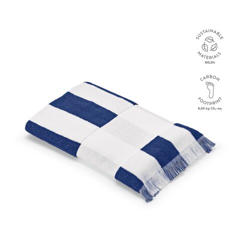 Serviette Amadeo Coton recyclé 450 g/m² UE Bleu | sans marquage