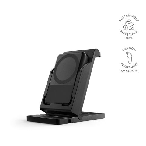 Chargeur sans fil Trinifty en ABS recyclé 5 000 mAh Noir | sans marquage