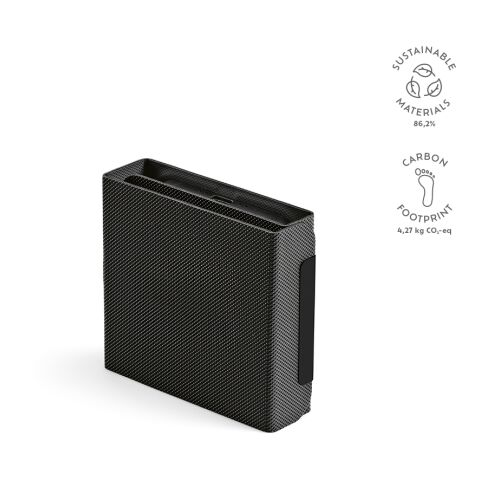 Chargeur sans fil Linnaeus PU recyclé 15W Noir | sans marquage