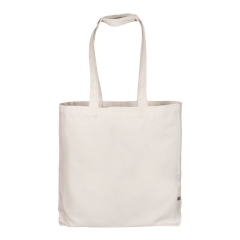 Sac en toile à fond pliable de 38 x 42 cm avec grandes anses beige | sans marquage | sans marquage