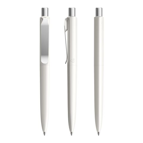 Prodir DS8 stylo à bille à poussoir poli et agrafe métal blanc/argent | non disponible | sans marquage