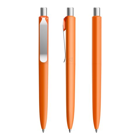 Prodir DS8 stylo à bille à poussoir Soft Touch et agrafe métal orange/argent | non disponible | sans marquage