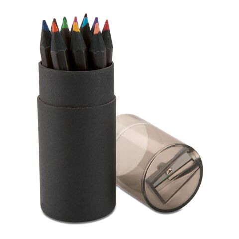 12 crayons noirs avec taille crayon