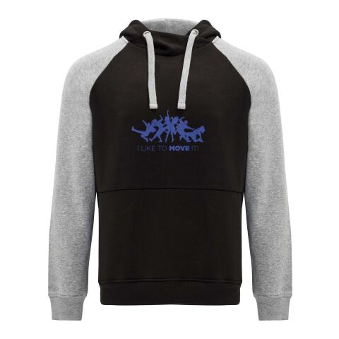 Sweat à capuche Badet bicolore pour enfant Standard | Noir-Gris | 5/6 | sans marquage | non disponible | non disponible | non disponible