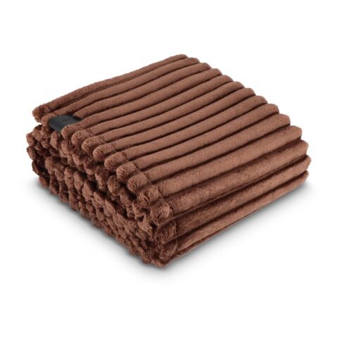 Couverture en polaire recyclée Sagaform Esther 130 x 170 cm Marron foncé | sans marquage