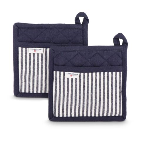 Ensemble de 2 gants de cuisine Lord Nelson Victory Bleu foncé-Blanc | sans marquage | non disponible | non disponible