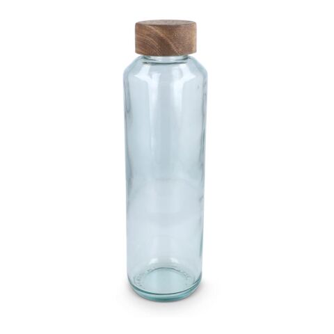 Bouteille d&#039;eau en verre recyclé InSideOut ReuuZ avec bouchon en bois 650 ml Transparent | sans marquage | non disponible | non disponible