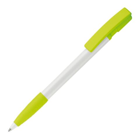 Stylo Nash Opaque Blanc-Vert clair | Sérigraphie 1 couleur | à 90 degrés du clip | 33 mm x 25 mm | non disponible