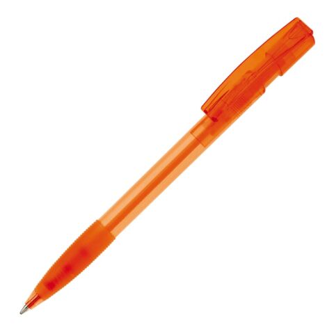 Stylo Nash Transparent Orange-Orange | Tampographie 1 couleur | sur le clip | 30 mm x 5 mm | non disponible