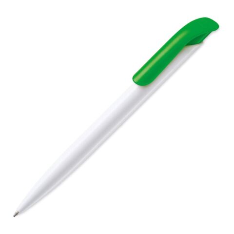 Stylo bille Atlas aux couleurs opaque Blanc-Vert | Sérigraphie 1 couleur | à 180 degrés du clip | 50 mm x 25 mm | non disponible