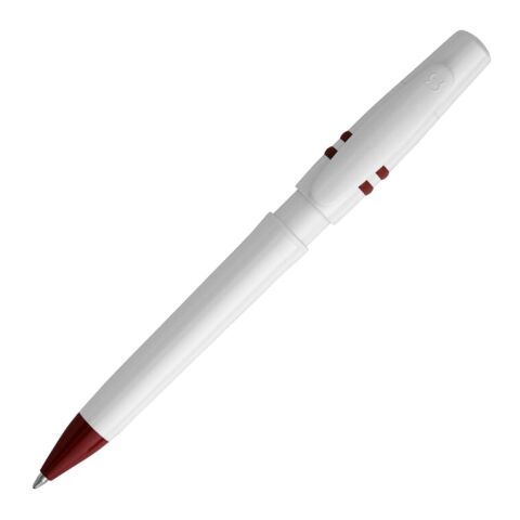 Stylo Nora opaque Blanc-Rouge foncé | sans marquage | non disponible | non disponible | non disponible