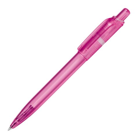 Stylo Ducal Clear transparent Rose-Rose | Sérigraphie 1 couleur | à 180 degrés du clip | 40 mm x 25 mm | non disponible