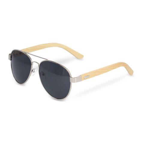 Lunettes de soleil aviateur avec branches en bambou