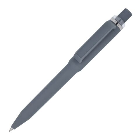 Stylo Ozzy soft touch Gris | Impression Numérique 3D | à 90 degrés du clip | 42 mm x 8 mm