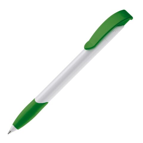 Stylo Apollo Opaque Blanc-Vert | Sérigraphie 1 couleur | à 90 degrés du clip | 40 mm x 25 mm | non disponible