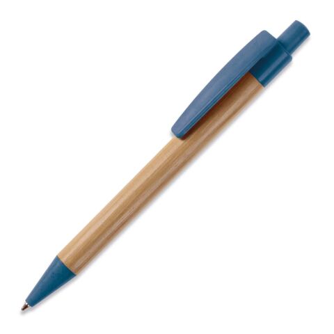  Stylo bille en bambou et paille de blé Bleu / Blanc | sans marquage | non disponible | non disponible | non disponible
