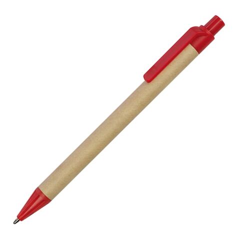 Stylo bille carton recyclé Rouge / blanc | sans marquage | non disponible | non disponible | non disponible