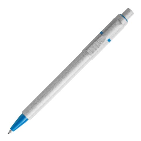 Stylo Baron Stone opaque Gris-Bleu / Blanc | Sérigraphie 1 couleur | à 90 degrés du clip | 45 mm x 25 mm | non disponible