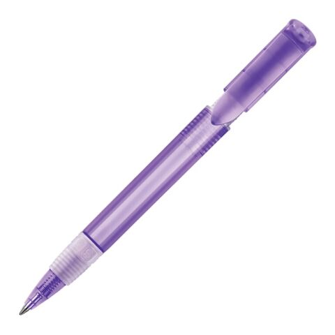 Stylo S40 Grip transparent Transparent Pourple-Transparent Pourple | Tampographie 1 couleur | à 90 degrés du clip | 40 mm x 8 mm | non disponible