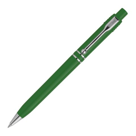 Stylo Raja Chrome opaque Vert | Sérigraphie 1 couleur | à 270 degrés du clip | 40 mm x 25 mm | non disponible