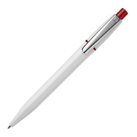 Stylo Semyr opaque Blanc-Rouge / blanc | Sérigraphie 1 couleur | à 90 degrés du clip | 45 mm x 25 mm | non disponible