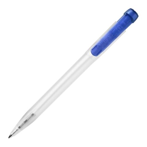 Stylo Ingeo TM Pen Clear transparent Bleu / Blanc | sans marquage | non disponible | non disponible | non disponible