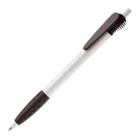 Stylo Cosmo Opaque avec Grip Blanc-Noir | sans marquage | non disponible | non disponible | non disponible