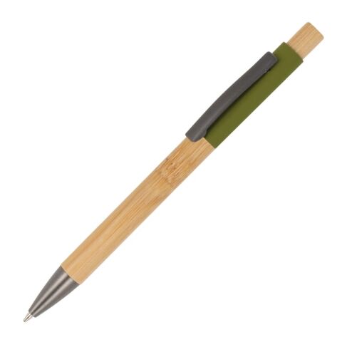 Stylo-bille Madrid bambou Vert | sans marquage | non disponible | non disponible | non disponible