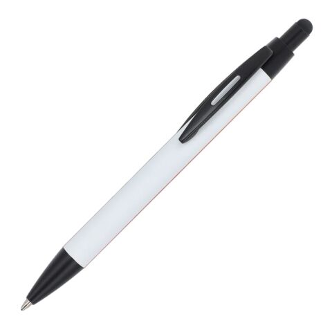 Stylo à bille Alaska softtouch avec stylet R-AL Blanc | sans marquage | non disponible | non disponible