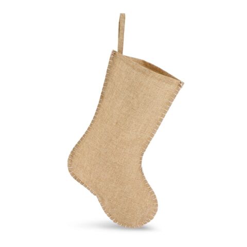 Bas de Noël en jute avec coutures décoratives 45cm Nature | sans marquage | non disponible | non disponible