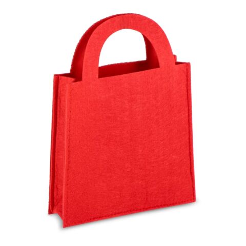Sac cadeau en feutre 15x21cm Rouge / blanc | sans marquage | non disponible | non disponible