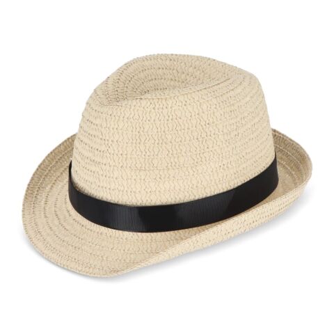 Chapeau de paille végétal avec bande colorée