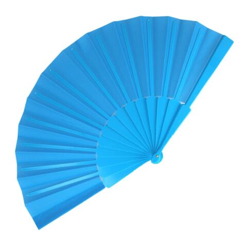 Éventail à main plastique &amp; polyester Bleu / Blanc | sans marquage | non disponible | non disponible