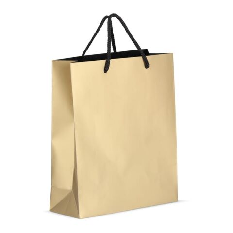 Sac cadeau en papier FSC 24 x 10 x 30cm 200g/m² Or | sans marquage | non disponible | non disponible