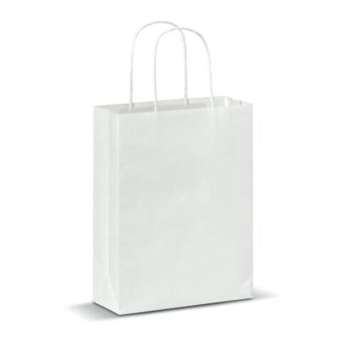 Sac papier anses torsadées 90g/m² 18x8x22cm Blanc | sans marquage | non disponible | non disponible | non disponible