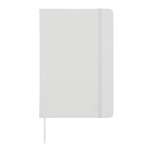 Cahier A5 PU avec pages quadrillées FSC Blanc | sans marquage | non disponible | non disponible