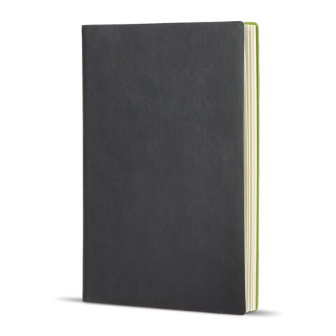 Carnet Yuzu à couverture souple Thermo A5 Noir-Vert clair | sans marquage | non disponible | non disponible