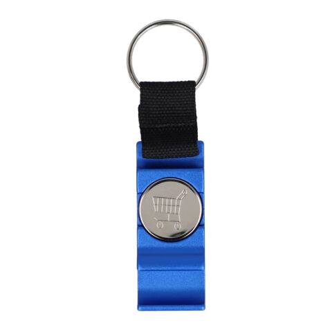 Porte-clés décapsuleur 3 en 1 Bleu / Blanc | sans marquage | non disponible | non disponible