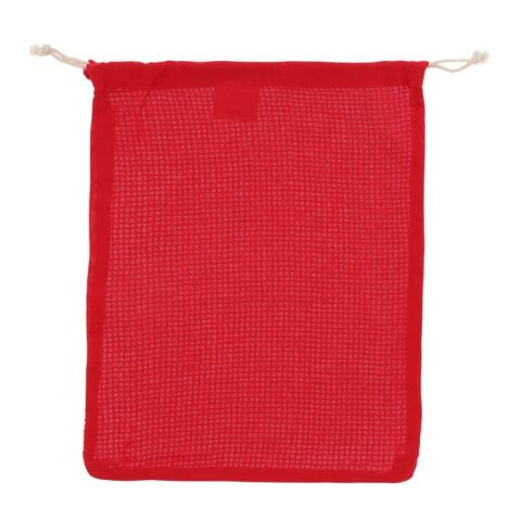 Sac de courses, réutilisable, en coton OEKO-TEX® 25x30cm Rouge / blanc | sans marquage | non disponible | non disponible | non disponible