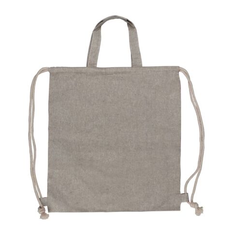 Sac cordelettes en coton recyclé 38x42cm Gris clair | sans marquage | non disponible | non disponible | non disponible