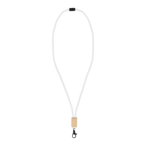 Lanyard paracorde R-PET Blanc | sans marquage | non disponible | non disponible
