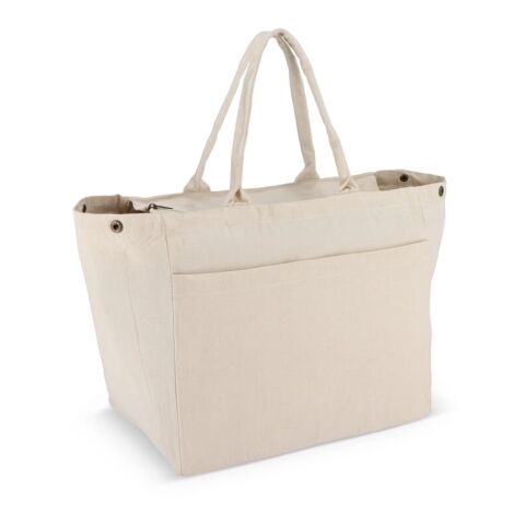 Sac fourre-tout en coton avec fermeture éclair OEKO-TEX® 39 x 24 x 34cm 320g/m². Ecru | sans marquage | non disponible | non disponible