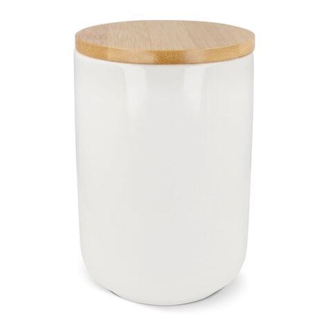 Boîte en céramique et bambou 900ml Blanc | sans marquage | non disponible | non disponible | non disponible
