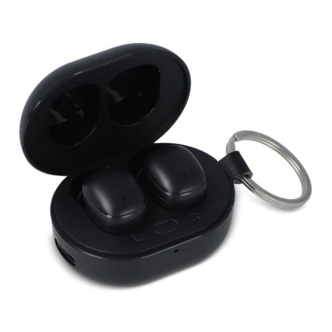 Mini oreillettes sans fil taille porte-clés Noir | sans marquage | non disponible | non disponible