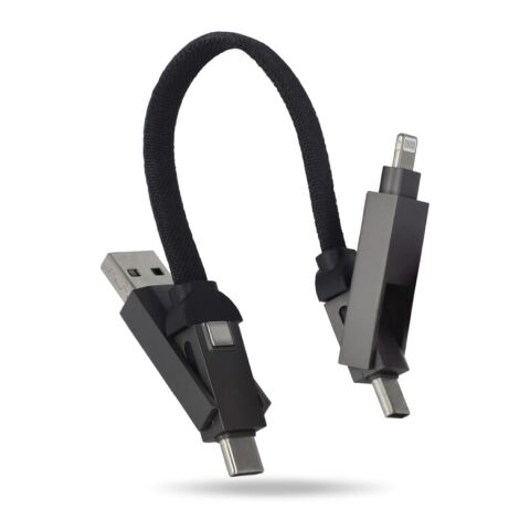 Câble multifonctionnel 4-en-1 OTG Porte-clés 60W Noir | sans marquage | non disponible | non disponible