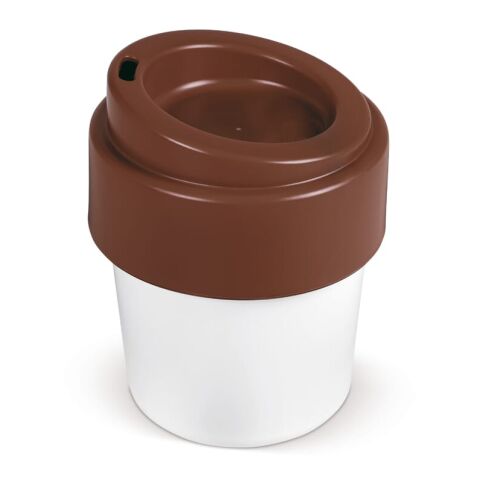 Tasse à café avec couvercle Hot-but-cool 240ml Blanc | sans marquage | non disponible | non disponible | non disponible