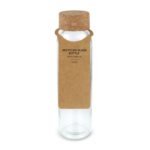 Bouteille en verre recyclé avec bouchon en liège 500ml