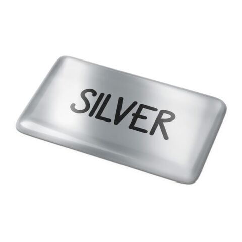 Doming Rectangle 40x20 mm Argent | sans marquage | non disponible | non disponible | non disponible