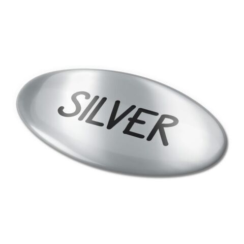 Doming Ovale 30x15 mm Argent | sans marquage | non disponible | non disponible | non disponible