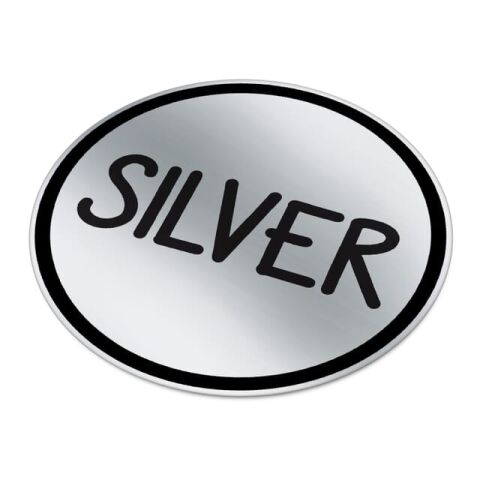 Vinyl Sticker Rond Ø 50 mm Argent | Autocollant Numérique 1 couleur | côté 1 | Ø 50 mm | non disponible